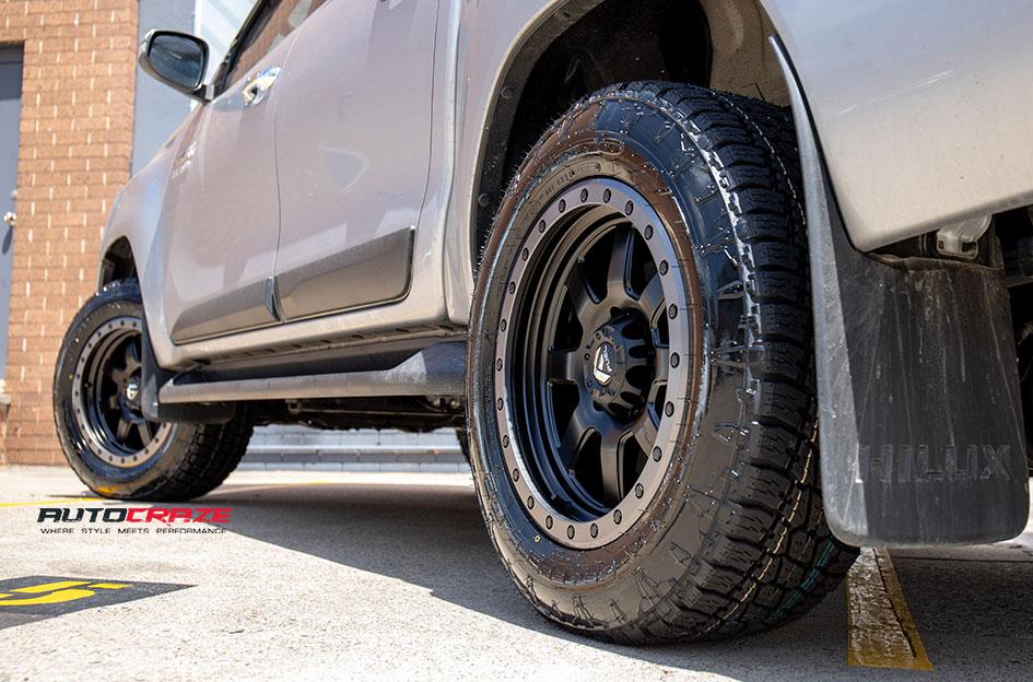 TOYOTA HILUX N80 4WD TROPHY MATTE BLACK WITH ANTHRACITE RING